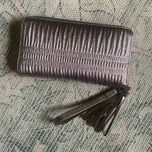 Stella & Dot Gathered Continental Wallet Wristlet in Rose Gold NEW